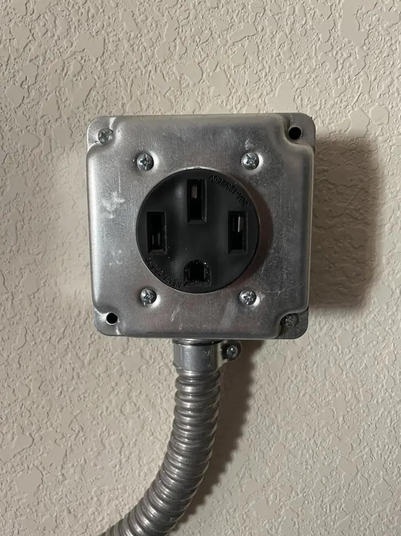 NEMA 14-50 outlet installed for Smart Home Electrical in Buffalo